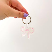 Load image into Gallery viewer, Pink Bow Acrylic Keychain
