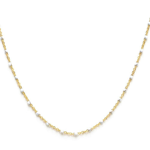 Enamel Beaded Chain Necklace.