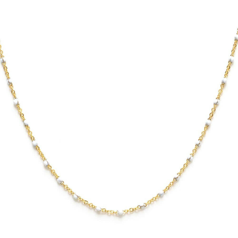 Enamel Beaded Chain Necklace.