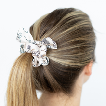 Load image into Gallery viewer, Pressed Floral Satin Scrunchie.
