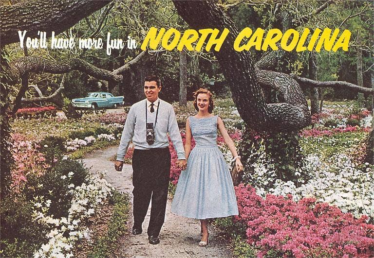 You'll Have More Fun in North Carolina - Vintage Image, Art Print