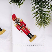 Load image into Gallery viewer, 4 Piece Set Nutcracker Embroidered Dinner Napkins.
