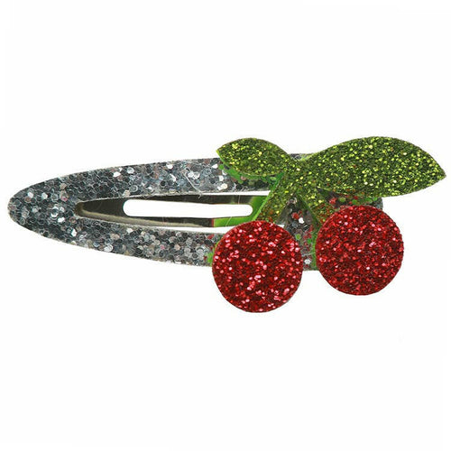 Glitter Cherry Snap Clip.