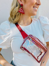 Load image into Gallery viewer, Ferris Clear Belt Bag BURGUNDY
