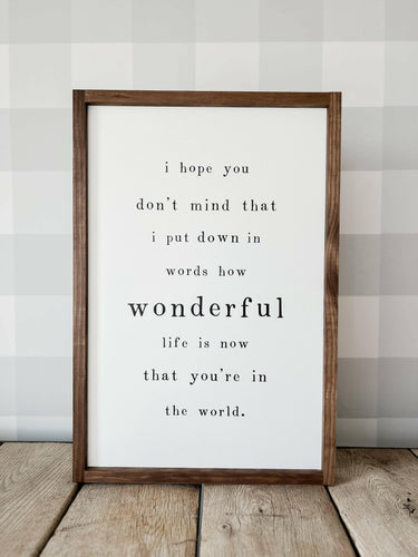 I Hope You Don’t Mind Wood Sign | Valentine's Day Decor.