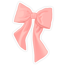 Load image into Gallery viewer, Pink Ribbon Bow Sticker
