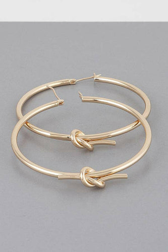 Knot Open Hoop Earrings.