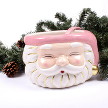 Load image into Gallery viewer, Pink Santa Punch Bowl &amp; Ladle.
