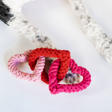 Load image into Gallery viewer, Midlee Interlocking Heart Rope Valentine Dog Toy
