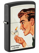 Load image into Gallery viewer, Vintage Ad Zippo Lighter Set - Black Matte
