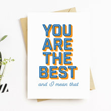 Load image into Gallery viewer, Modern, Bold Thank You Greeting Card, Friendship Card.
