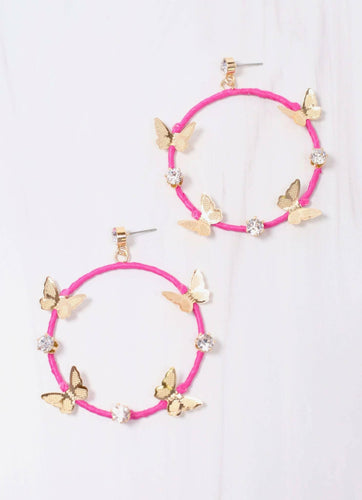 Ingalls Butterfly Hoop Earrings.