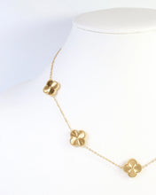 Load image into Gallery viewer, Acoma Textured Clover Necklace WR Gold
