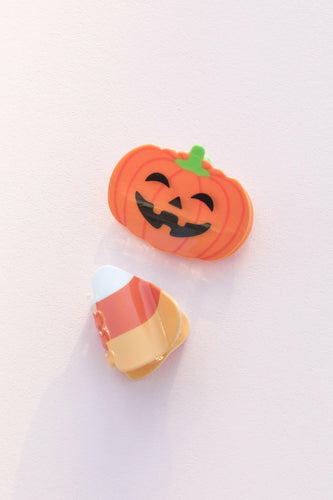 Halloween Candy Corn &  Pumpkin Hair Clips.