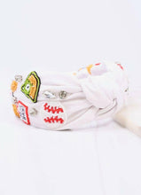 Load image into Gallery viewer, Home Run Baseball Headband WHITE.
