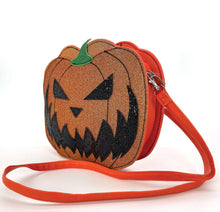 Load image into Gallery viewer, Two Faced Jack-O-Lantern Crossbody Bag.
