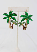 Load image into Gallery viewer, Bahama Breeze Palm Tree Earrings.
