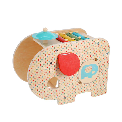 Wooden 5-in-1 Elephant Music Toy.