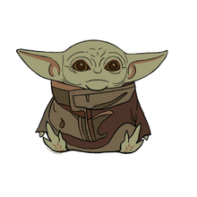 Load image into Gallery viewer, Baby Yoda Vinyl Sticker.
