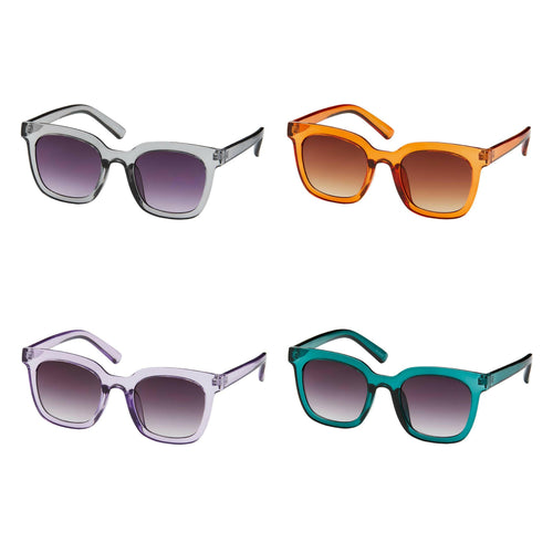 Square Crystal Colors Sunglasses -1311 Rose.