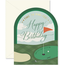 Load image into Gallery viewer, Time To Par-Tee Golf Birthday Arch Card
