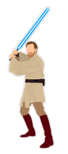 Load image into Gallery viewer, Obi-Wan Kenobi Star Wars Sticker.
