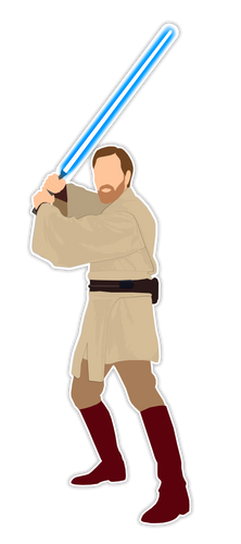 Obi-Wan Kenobi Star Wars Sticker.