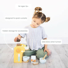 Load image into Gallery viewer, Barista in Training Wooden Coffee Set, Developmental Toys.
