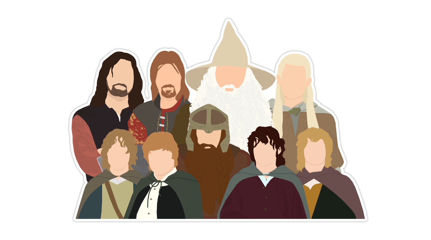 Lord of the Rings Cast Sticker.