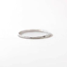 Load image into Gallery viewer, Hammered Stacking Ring in Sterling Silver.
