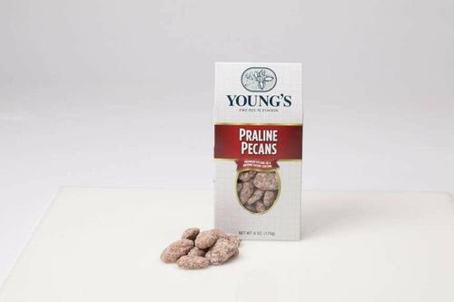 Praline Pecans 6 oz Box.