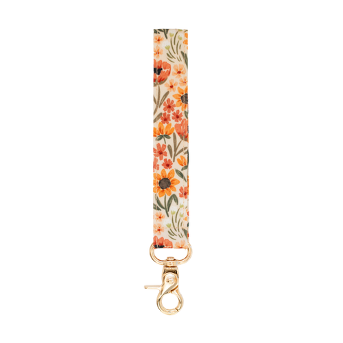 Sunny Poppies Wristlet Keychain.