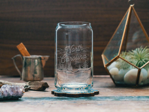 North Carolina Beer Can Glass.