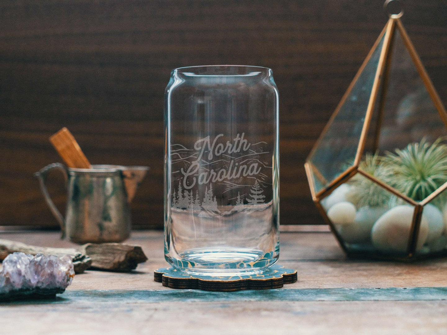 North Carolina Beer Can Glass.