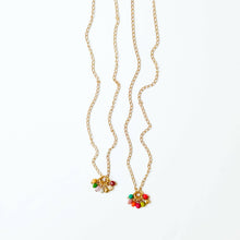 Load image into Gallery viewer, Dainty Gold Plated Necklace With Tiny Beaded Cluster Pendant.
