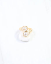 Load image into Gallery viewer, Kristy Teardrop CZ Adjustable Ring Gold
