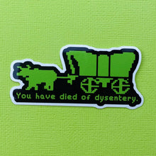 Load image into Gallery viewer, Oregon Trail Sticker Eighties Sticker 1980s Sticker Retro Gaming Sticker Funny Decal for Eighties Kids
