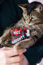 Load image into Gallery viewer, Christmas Naughty &amp; Nice Cat Toys, Set of 2.
