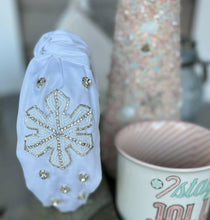 Load image into Gallery viewer, Glam Snowflake Beaded Headband.
