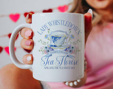 Load image into Gallery viewer, Lady Whistledown Tea House - Bridgerton Inspired Coffee Mug.
