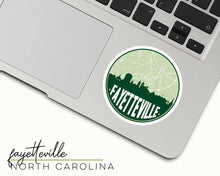 Load image into Gallery viewer, Fayetteville North Carolina sticker | Multiple Colors: Teal.
