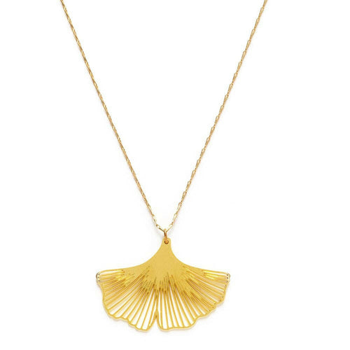 Ginkgo Leaf Necklace.
