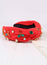 Load image into Gallery viewer, Deschanel Jewled Headband RED: Default.
