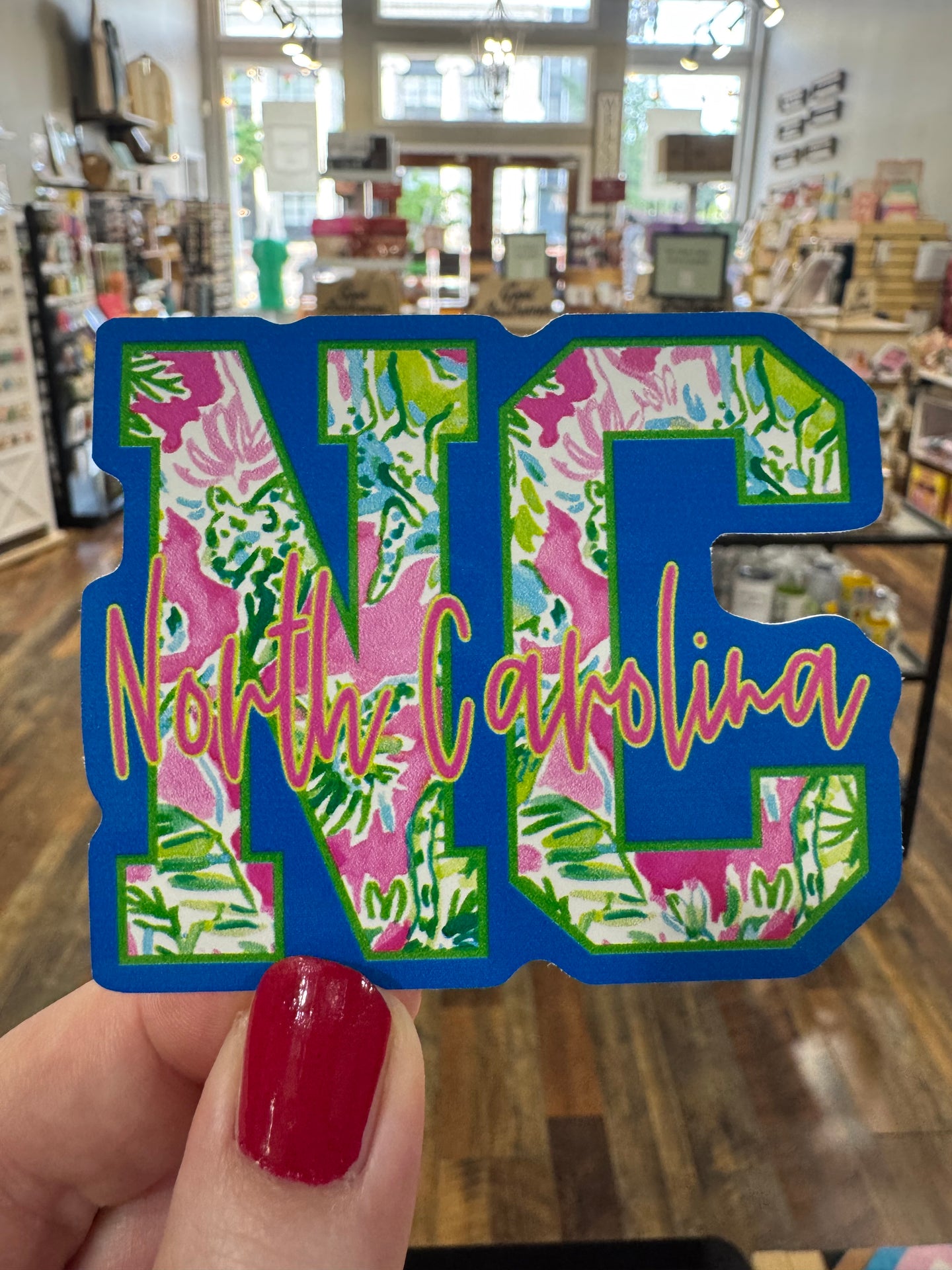 NC Tropical Print Sticker