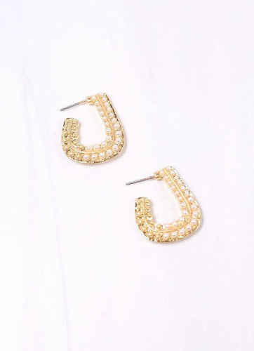 Smyth Pearl Hoop Earring GOLD.