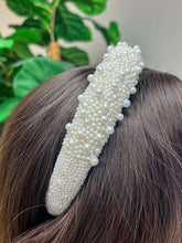 Load image into Gallery viewer, All Over Preppy Pearl Beaded Headband.
