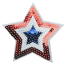 Load image into Gallery viewer, Large RWB Sequin Star Clip.
