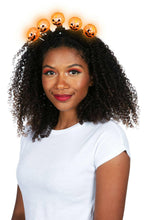 Load image into Gallery viewer, Light Up Pumpkin Halloween Headband.
