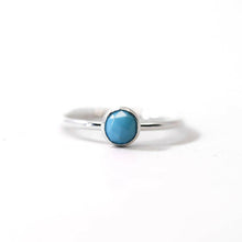 Load image into Gallery viewer, Turquoise Stacking Ring in Silver.
