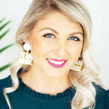 Load image into Gallery viewer, Gold Team Bride Earrings.
